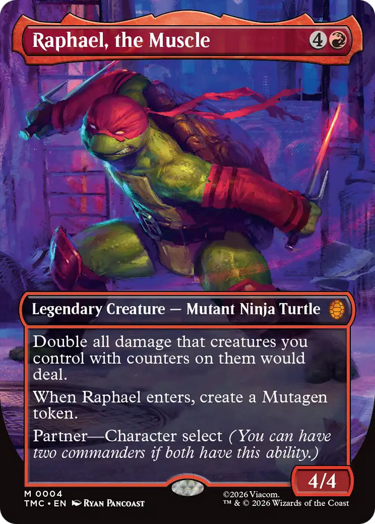 Raphael, the Muscle (Borderless) [Teenage Mutant Ninja Turtles Commander] | Card Citadel