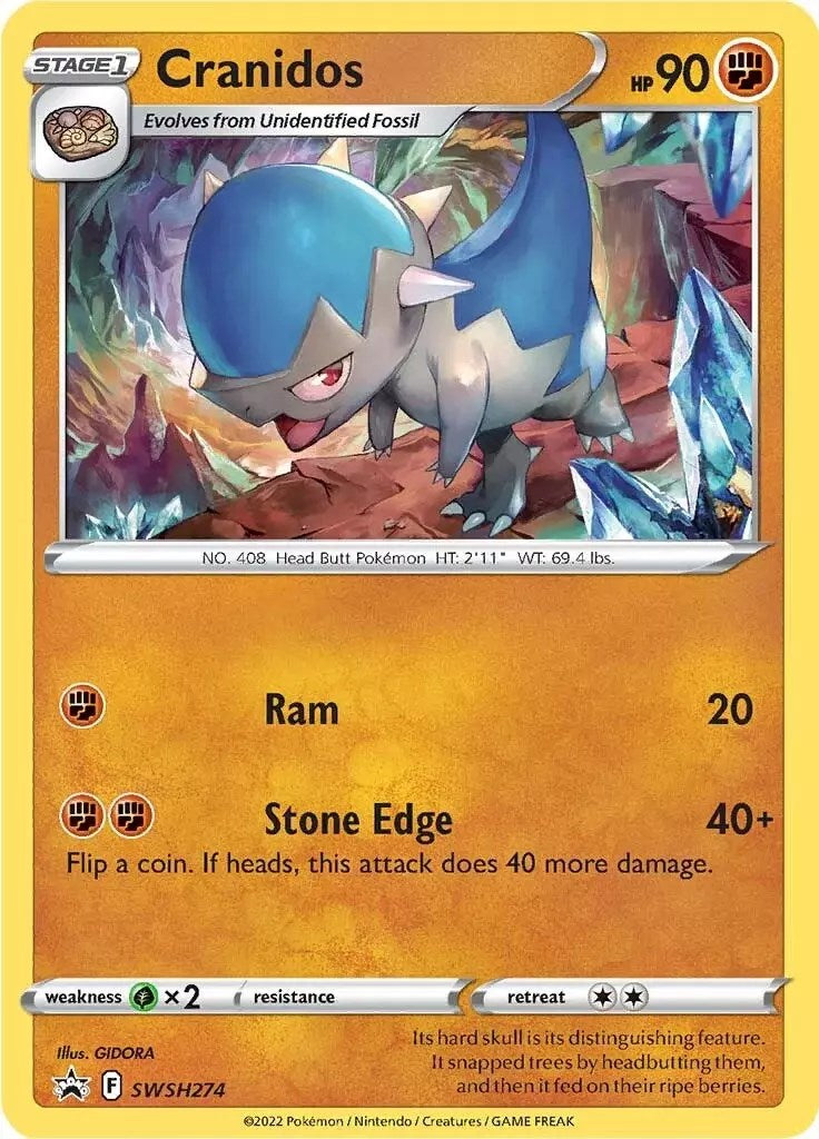 Cranidos (SWSH274) [Sword & Shield: Black Star Promos] | Card Citadel