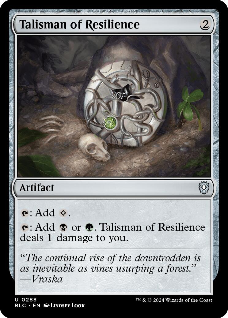 Talisman of Resilience [Bloomburrow Commander] | Card Citadel