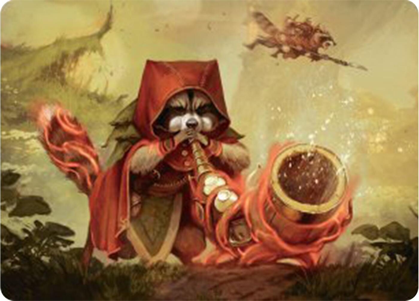 Raccoon Rallier Art Card [Bloomburrow Art Series] | Card Citadel