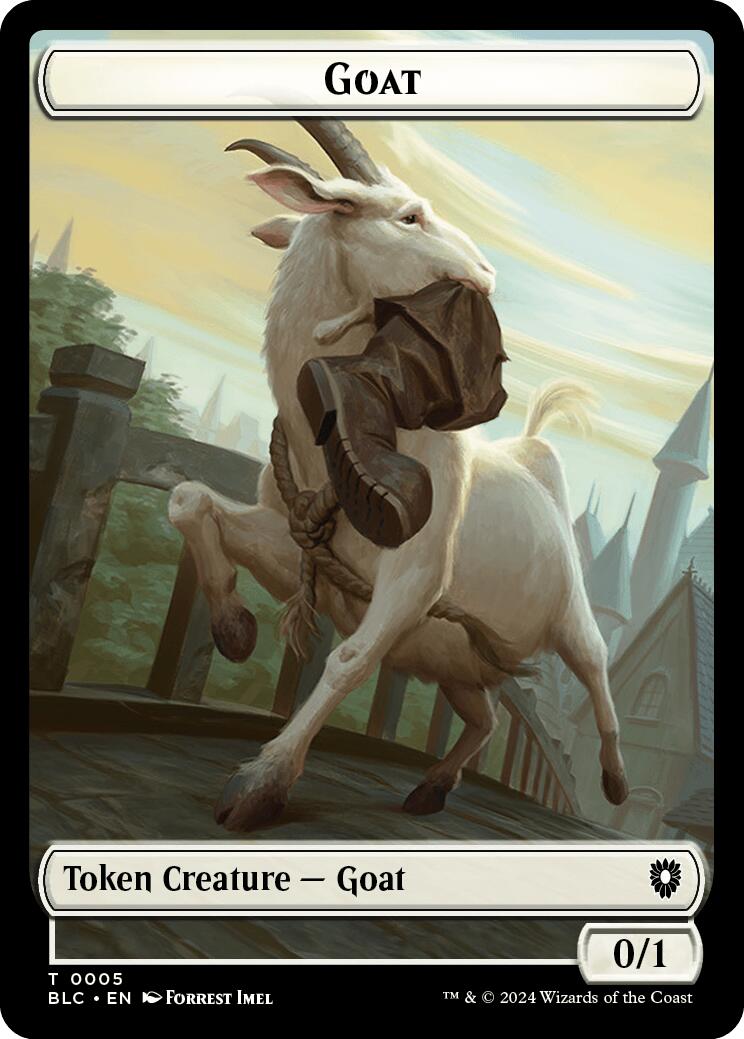 Goat // Wolf (032) Double-Sided Token [Bloomburrow Commander Tokens] | Card Citadel