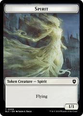 Spirit // Faerie Double-Sided Token [Bloomburrow Commander Tokens] | Card Citadel