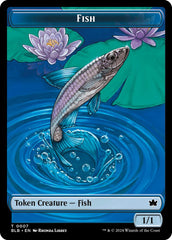 Bird (011) // Fish Double-Sided Token [Bloomburrow Commander Tokens] | Card Citadel