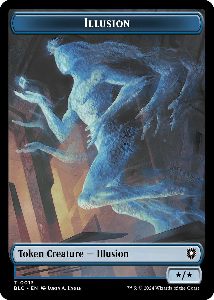 Illusion // Goblin Double-Sided Token [Bloomburrow Commander Tokens] | Card Citadel