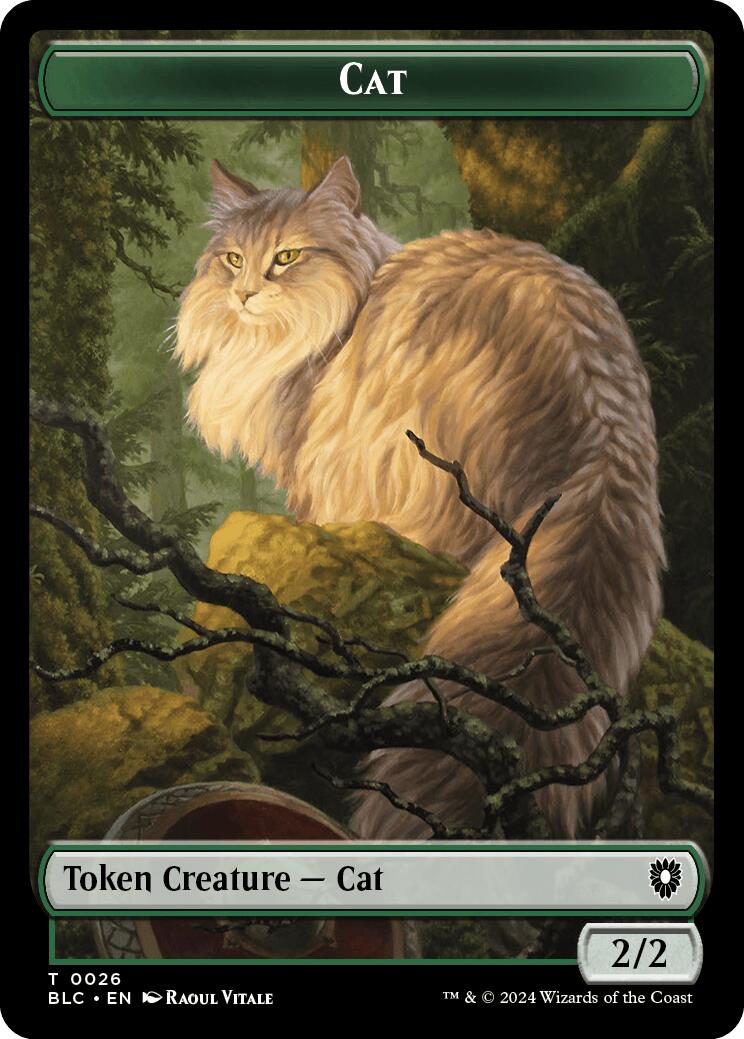 Cat // Beast (025) Double-Sided Token [Bloomburrow Commander Tokens] | Card Citadel