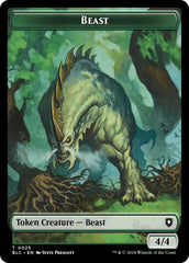 Cat // Beast (025) Double-Sided Token [Bloomburrow Commander Tokens] | Card Citadel