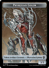 Phyrexian Golem // Faerie Double-Sided Token [Bloomburrow Commander Tokens] | Card Citadel