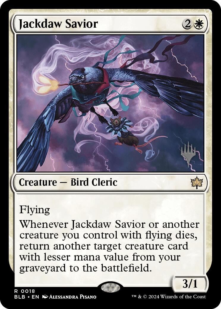 Jackdaw Savior (Promo Pack) [Bloomburrow Promos] | Card Citadel