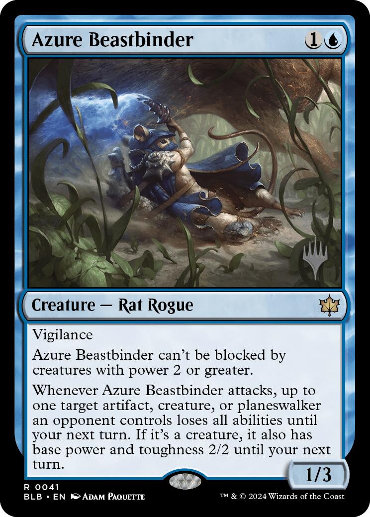 Azure Beastbinder (Promo Pack) [Bloomburrow Promos] | Card Citadel