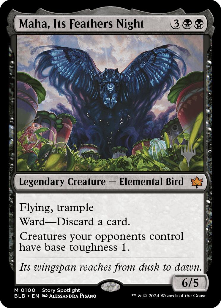 Maha, Its Feathers Night (Promo Pack) [Bloomburrow Promos] | Card Citadel