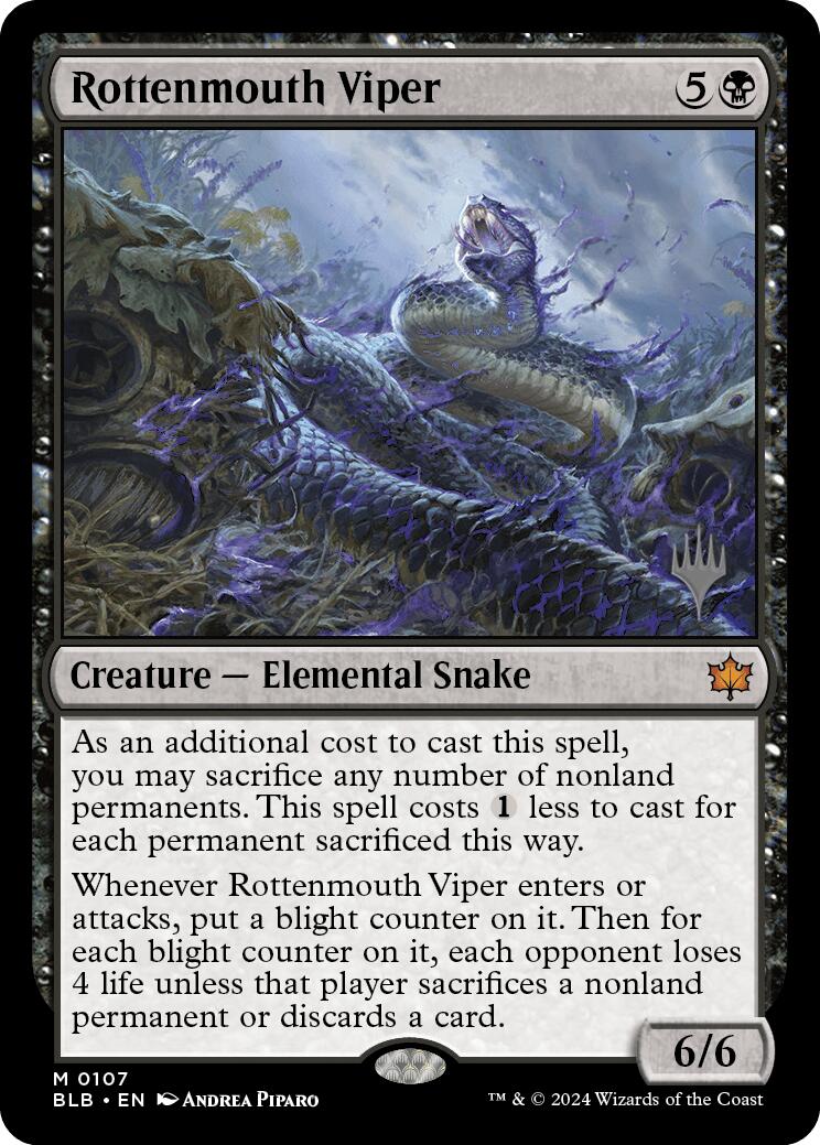 Rottenmouth Viper (Promo Pack) [Bloomburrow Promos] | Card Citadel