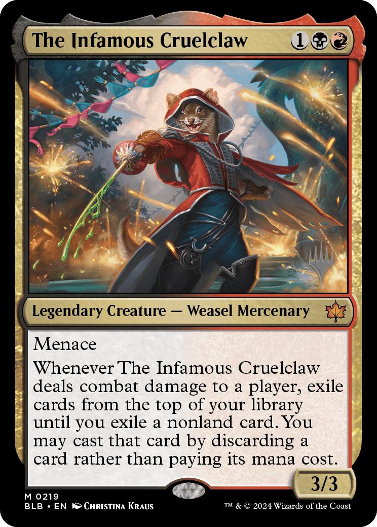 The Infamous Cruelclaw (Promo Pack) [Bloomburrow Promos] | Card Citadel