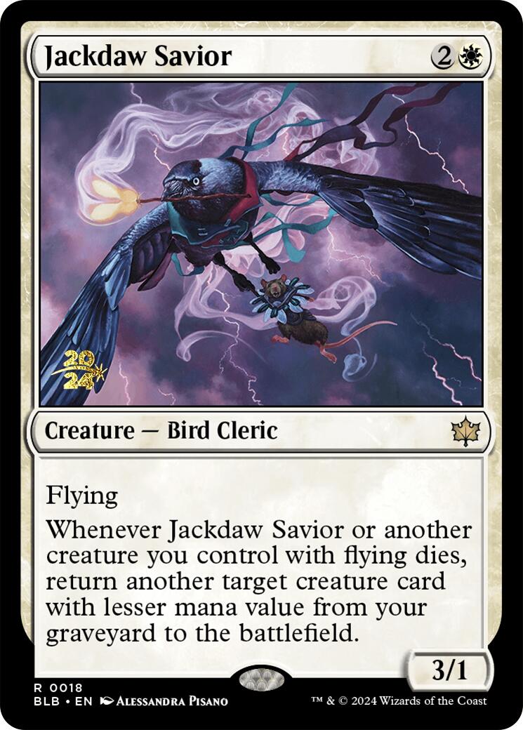 Jackdaw Savior [Bloomburrow Prerelease Promos] | Card Citadel