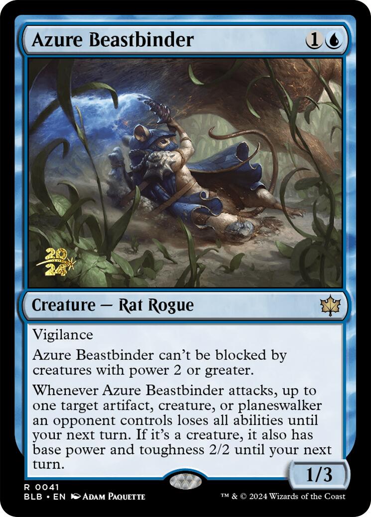 Azure Beastbinder [Bloomburrow Prerelease Promos] | Card Citadel