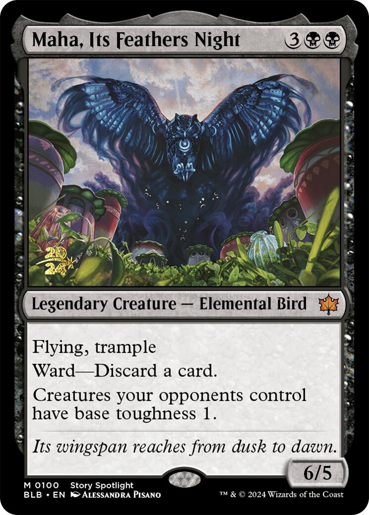 Maha, Its Feather Night [Bloomburrow Prerelease Promos] | Card Citadel