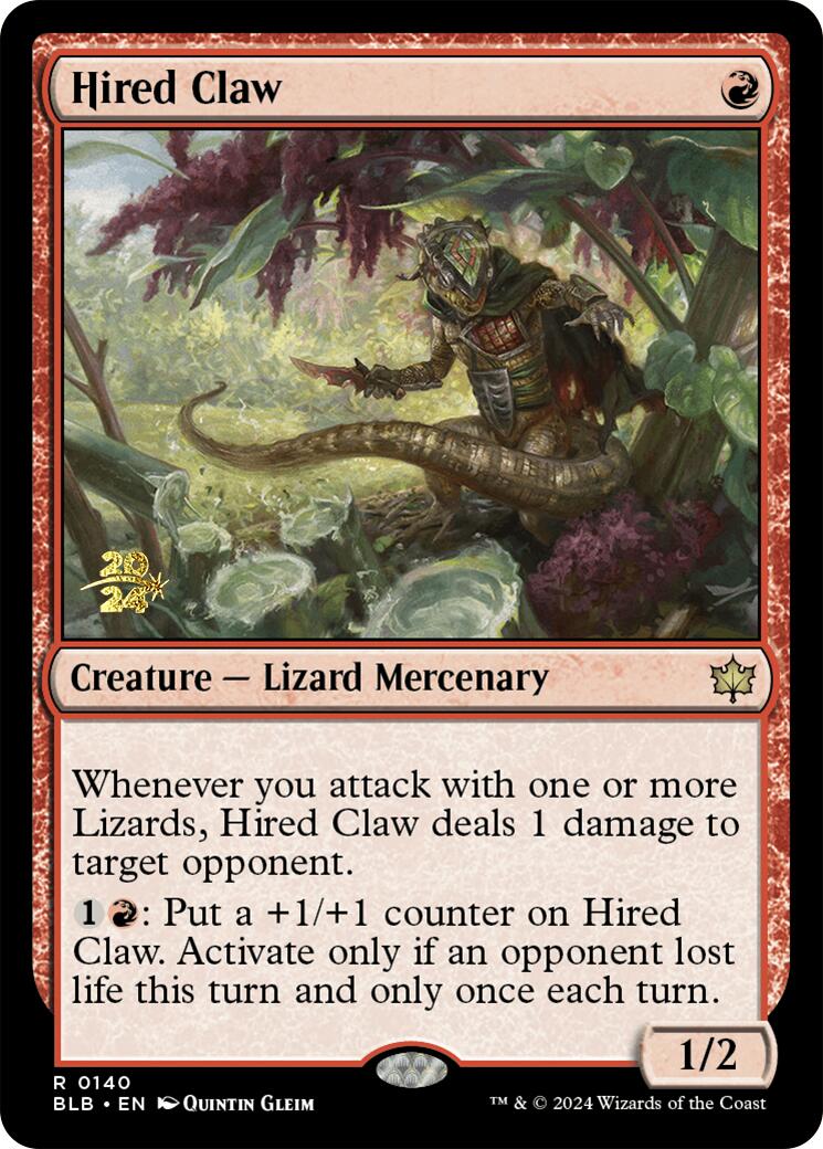 Hired Claw [Bloomburrow Prerelease Promos] | Card Citadel