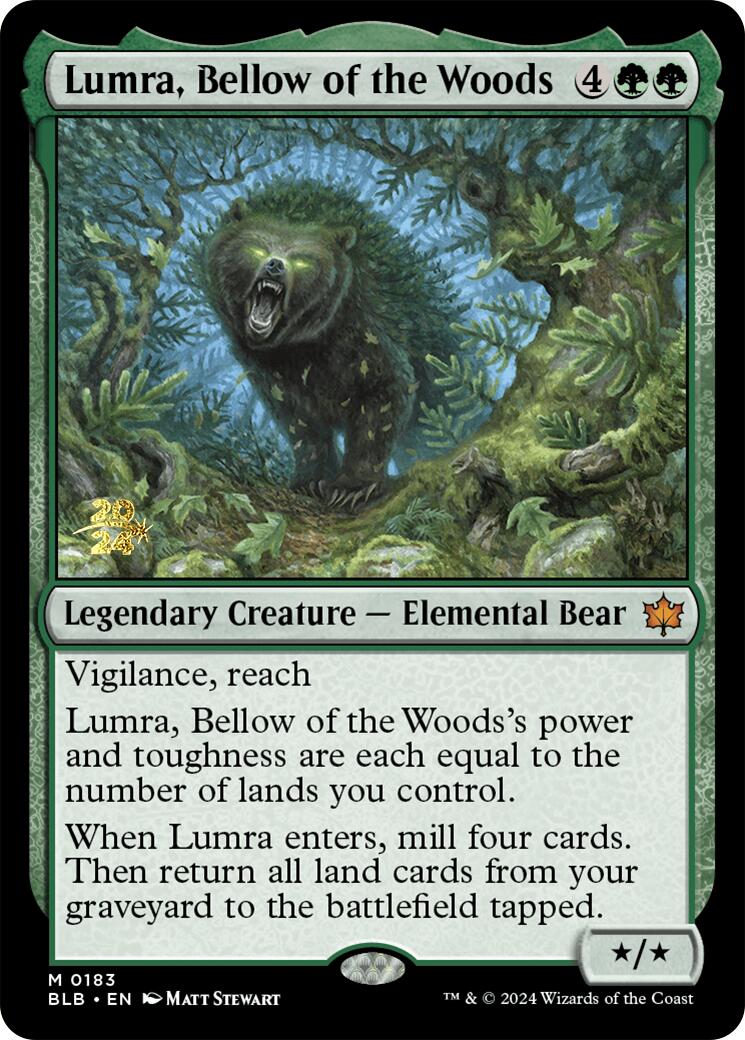 Lumra, Bellow of the Woods [Bloomburrow Prerelease Promos] | Card Citadel