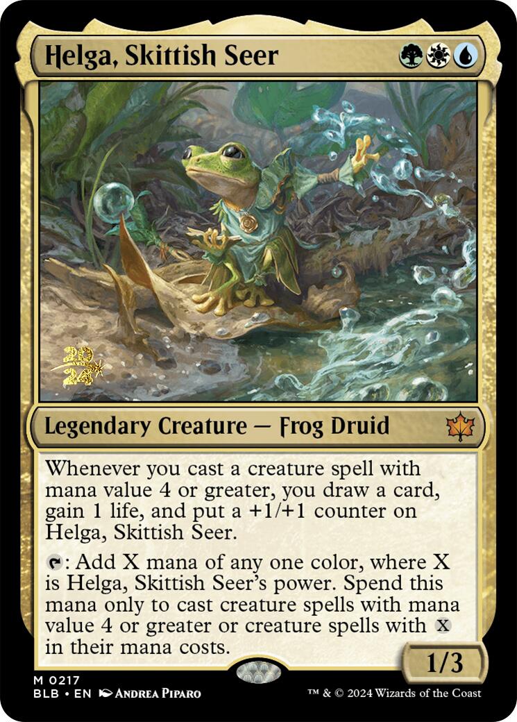 Helga, Skittish Seer [Bloomburrow Prerelease Promos] | Card Citadel