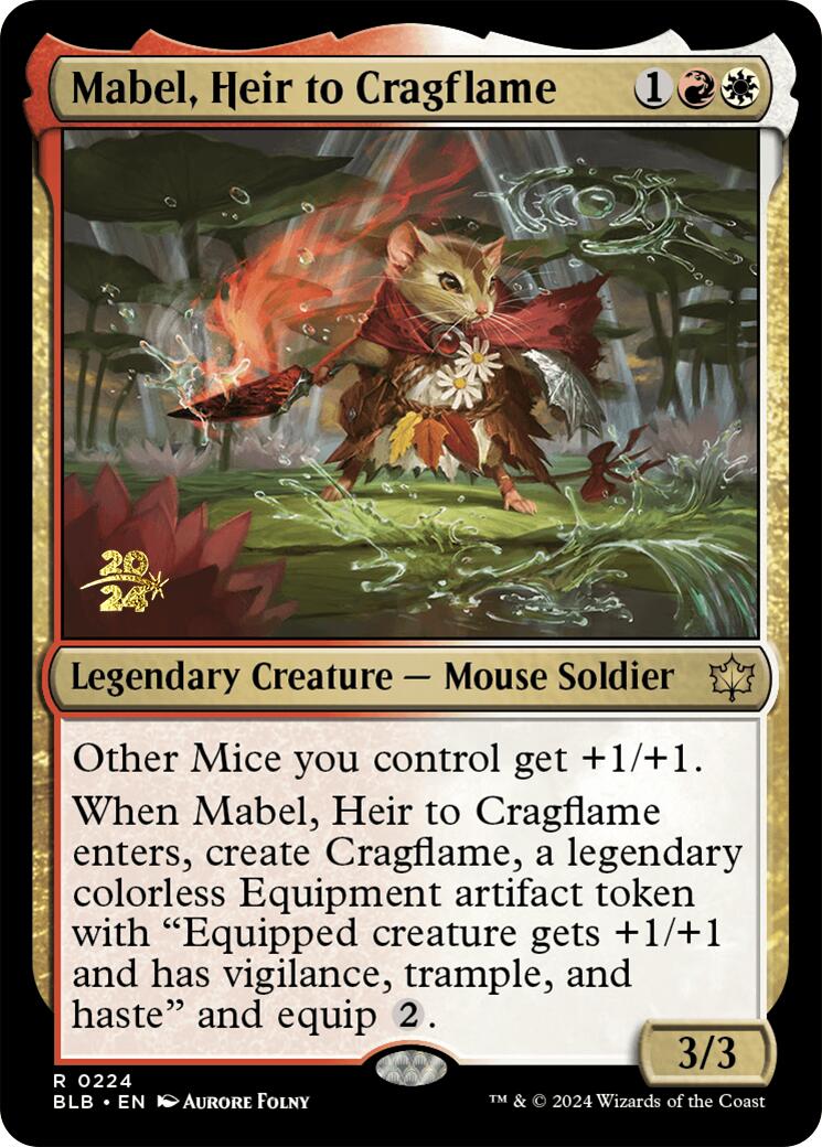 Mabel, Heir to Cragflame [Bloomburrow Prerelease Promos] | Card Citadel