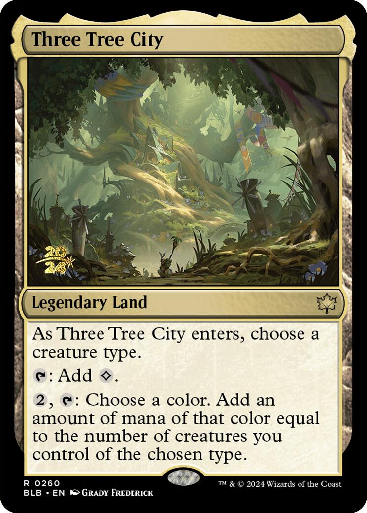 Three Tree City [Bloomburrow Prerelease Promos] | Card Citadel