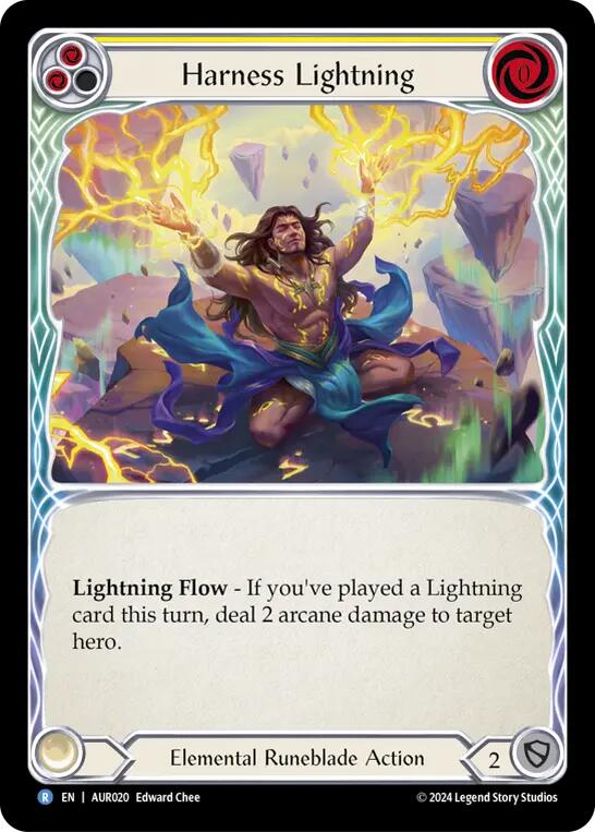 Harness Lightning (Yellow) [AUR020] (1st Strike) | Card Citadel
