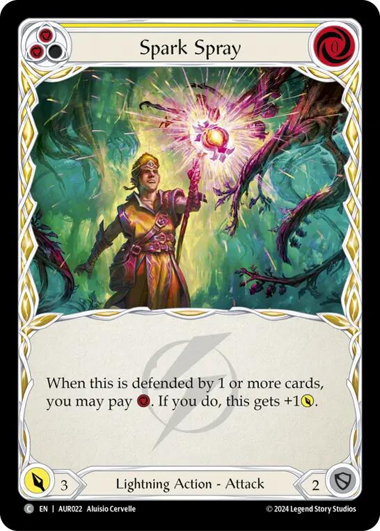 Spark Spray (Yellow) [AUR022] (1st Strike) | Card Citadel