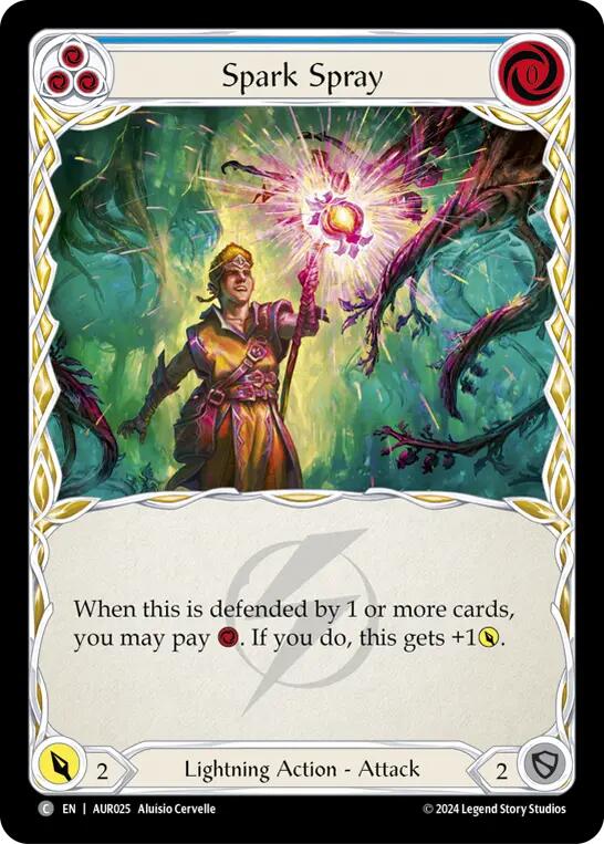 Spark Spray (Blue) [AUR025] (1st Strike) | Card Citadel