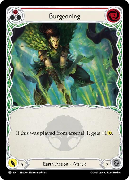 Burgeoning (Red) [TER009] (1st Strike) | Card Citadel