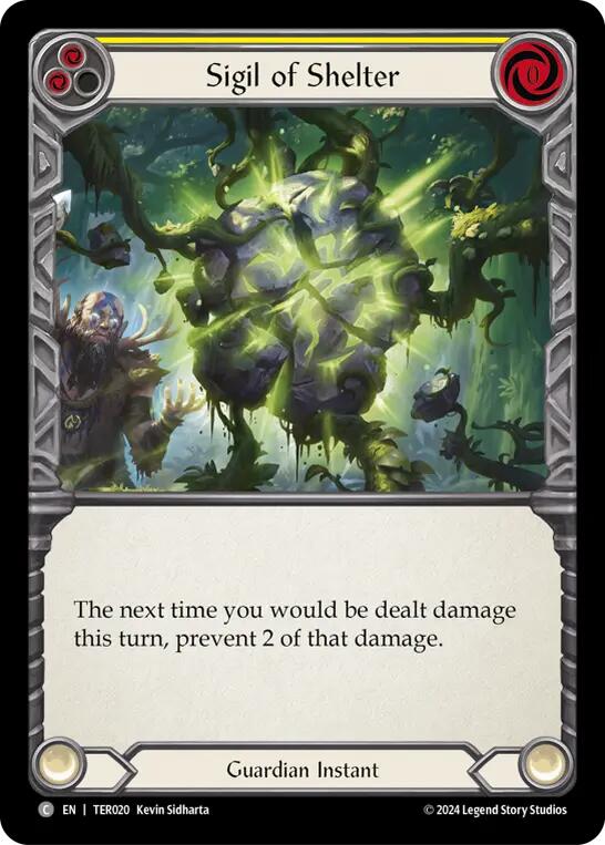 Sigil of Shelter (Yellow) [TER020] (1st Strike) | Card Citadel