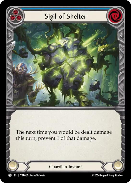 Sigil of Shelter (Blue) [TER026] (1st Strike) | Card Citadel