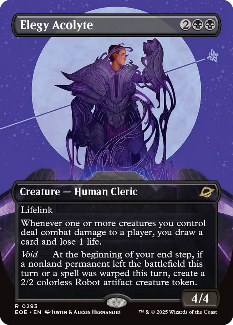 Elegy Acolyte (Borderless) [Edge of Eternities] | Card Citadel