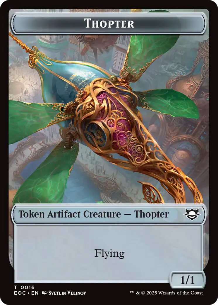 Thopter // Beast (0006) Double-Sided Token [Edge of Eternities Commander Tokens] | Card Citadel