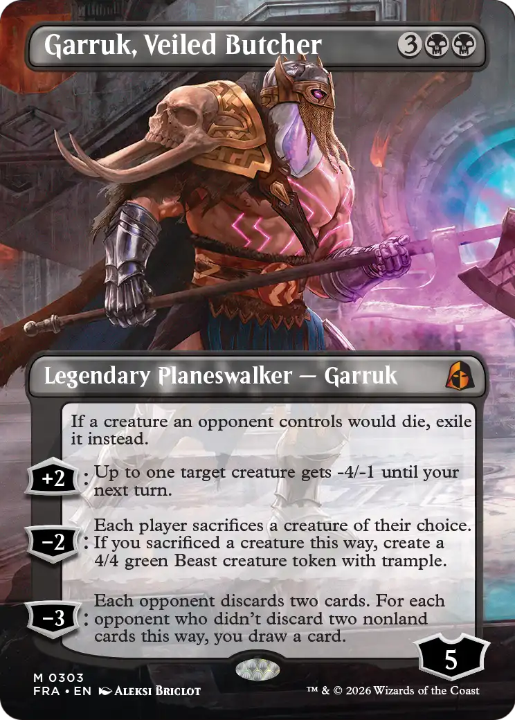 Garruk, Veiled Butcher (Borderless) [Reality Fracture] | Card Citadel