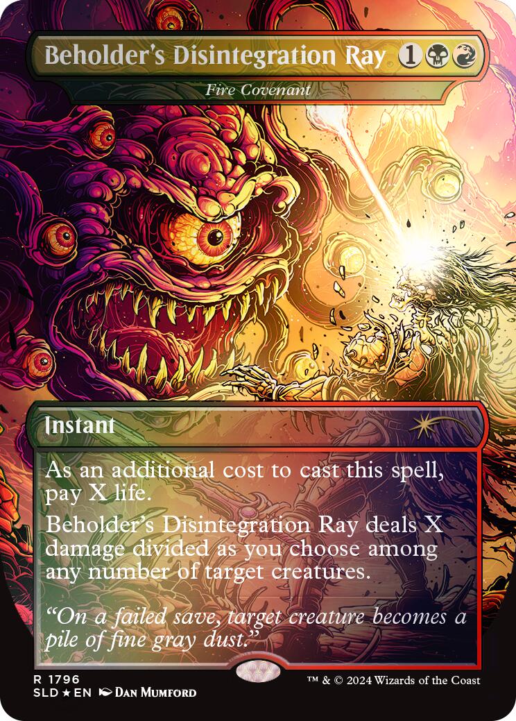 Beholder's Disintegration Ray - Fire Covenant (Rainbow Foil) [Secret Lair Drop Series] | Card Citadel