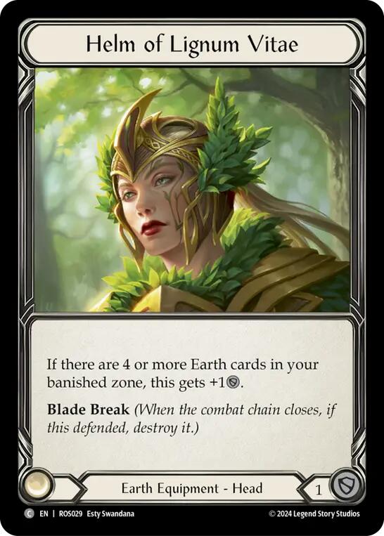 Helm of Lignum Vitae [ROS029] (Rosetta)  Cold Foil | Card Citadel
