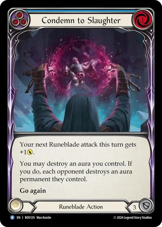 Condemn to Slaughter (Blue) [ROS129] (Rosetta) | Card Citadel