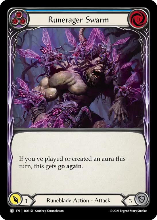 Runerager Swarm (Blue) [ROS151] (Rosetta)  Rainbow Foil | Card Citadel