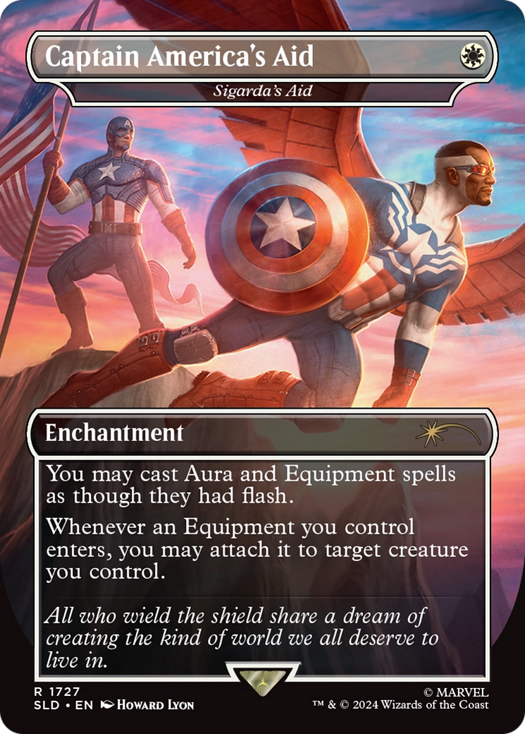 Captain America's Aid - Sigarda's Aid (Rainbow Foil) [Secret Lair Drop Series] | Card Citadel