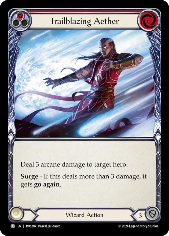 Trailblazing Aether (Red) [ROS207] (Rosetta)  Rainbow Foil | Card Citadel