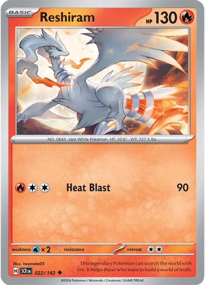 Reshiram (022/142) [Scarlet & Violet: Stellar Crown] | Card Citadel