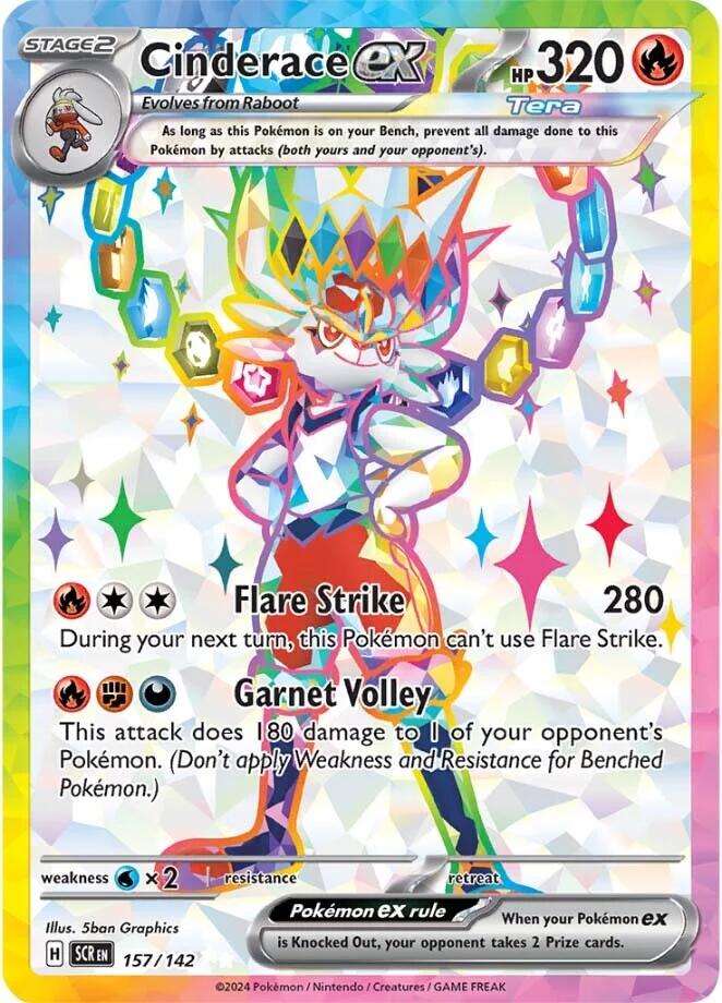 Cinderace ex (157/142) [Scarlet & Violet: Stellar Crown] | Card Citadel