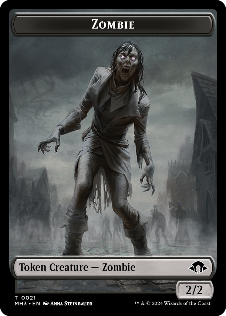 Servo // Zombie Double-Sided Token [Modern Horizons 3 Tokens] | Card Citadel