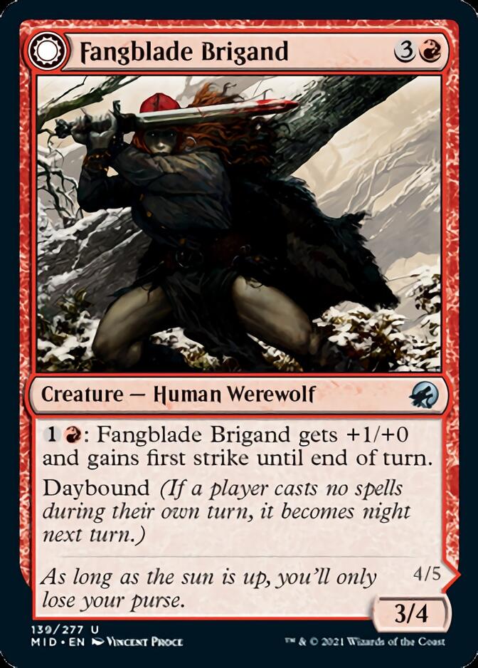 Fangblade Brigand // Fangblade Eviscerator [Innistrad: Midnight Hunt] | Card Citadel
