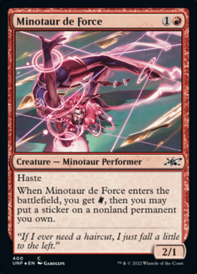 Minotaur de Force (Galaxy Foil) [Unfinity] | Card Citadel