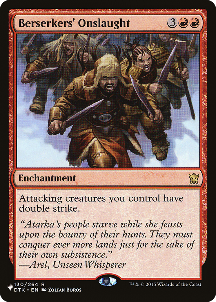 Berserkers' Onslaught [The List Reprints] | Card Citadel