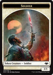 Soldier (004) // Serra the Benevolent Emblem (020) Double-Sided Token [Modern Horizons Tokens] | Card Citadel