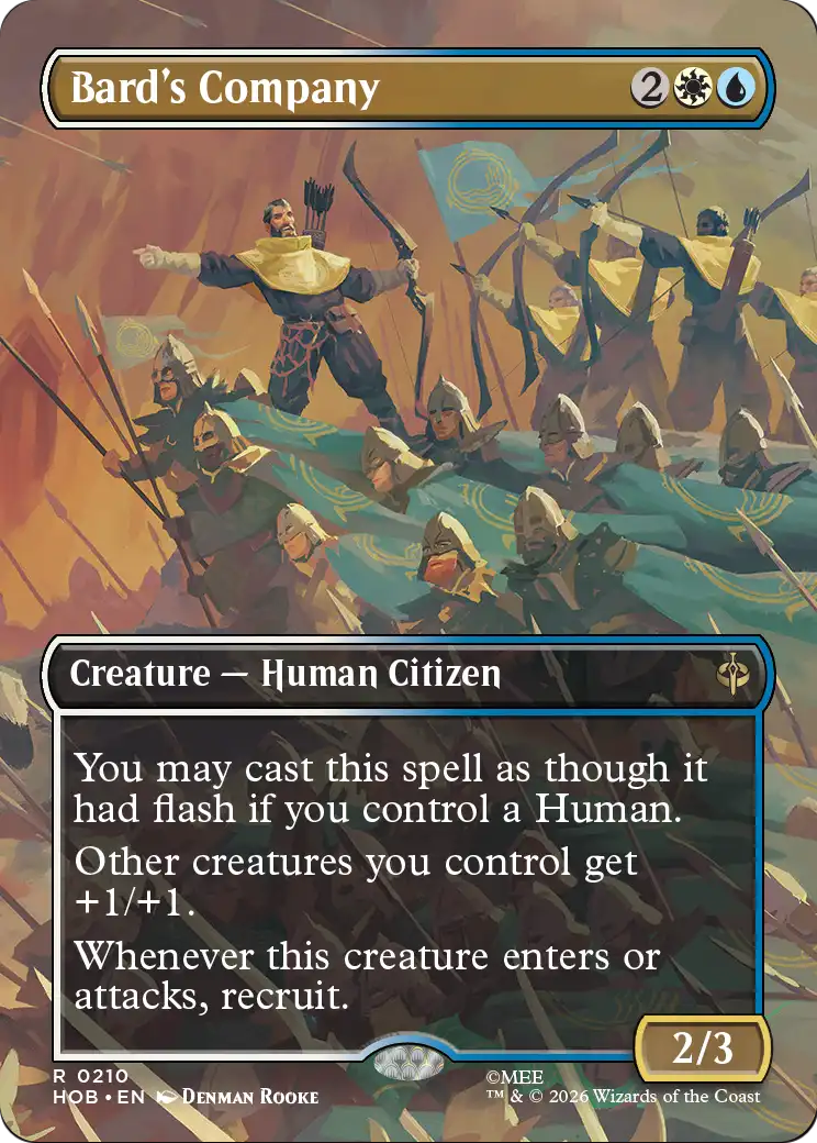 Bard's Company (Borderless) [The Hobbit] | Card Citadel