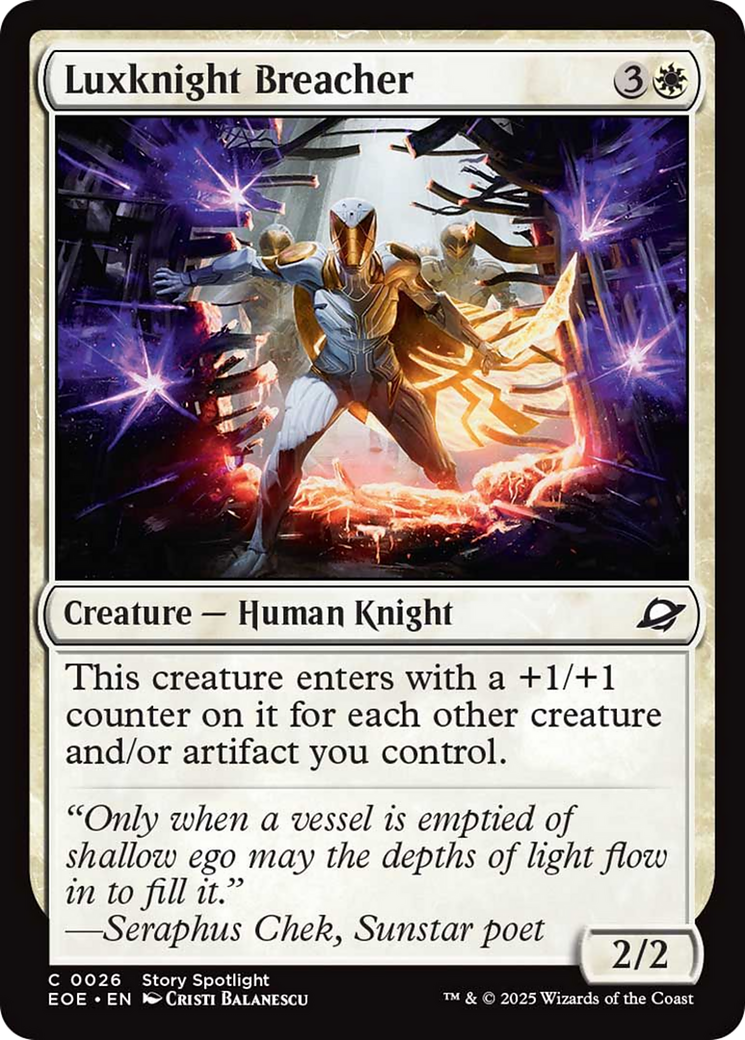 Luxknight Breacher [Edge of Eternities] | Card Citadel