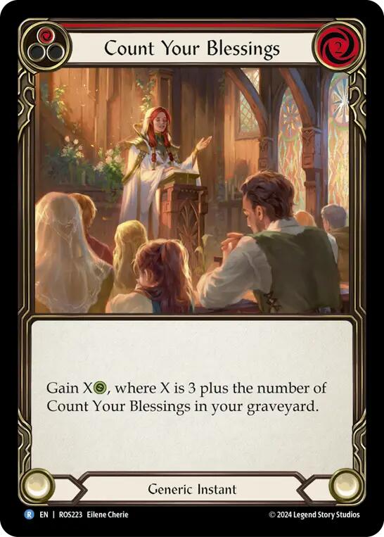 Count Your Blessings (Red) [ROS223] (Rosetta) | Card Citadel