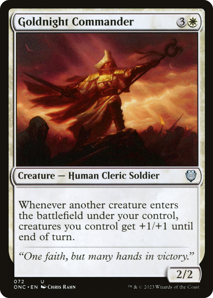 Goldnight Commander [Phyrexia: All Will Be One Commander] | Card Citadel